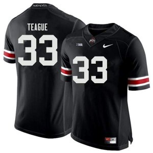 Men's Ohio State Buckeyes #33 Master Teague Black Nike NCAA College Football Jersey March LMM2844RB